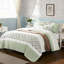Courtepointe double / grand 6 avec coussins décoratifs - sauge, coton, literie de style double / grand, bride, option chambre à coucher de charme
