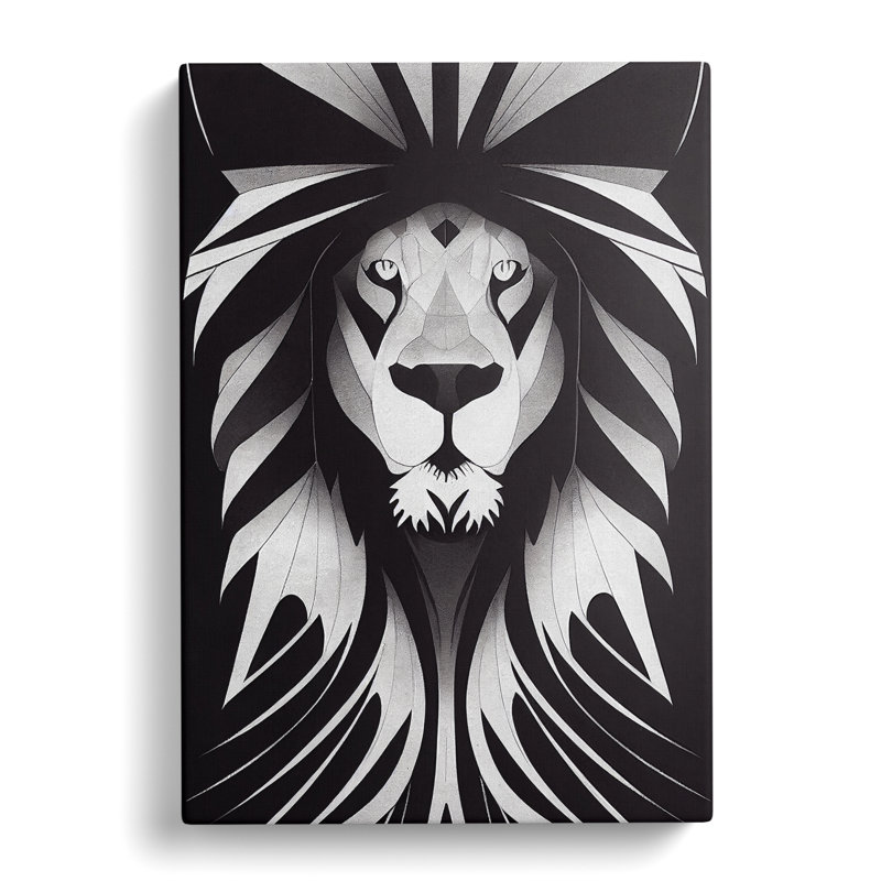 Lion Monochrome Vol.2 - Wrapped Canvas, 50cm H x 35cm W x 3cm D