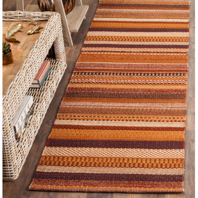 Carper Hand Woven Wool Striped Rug