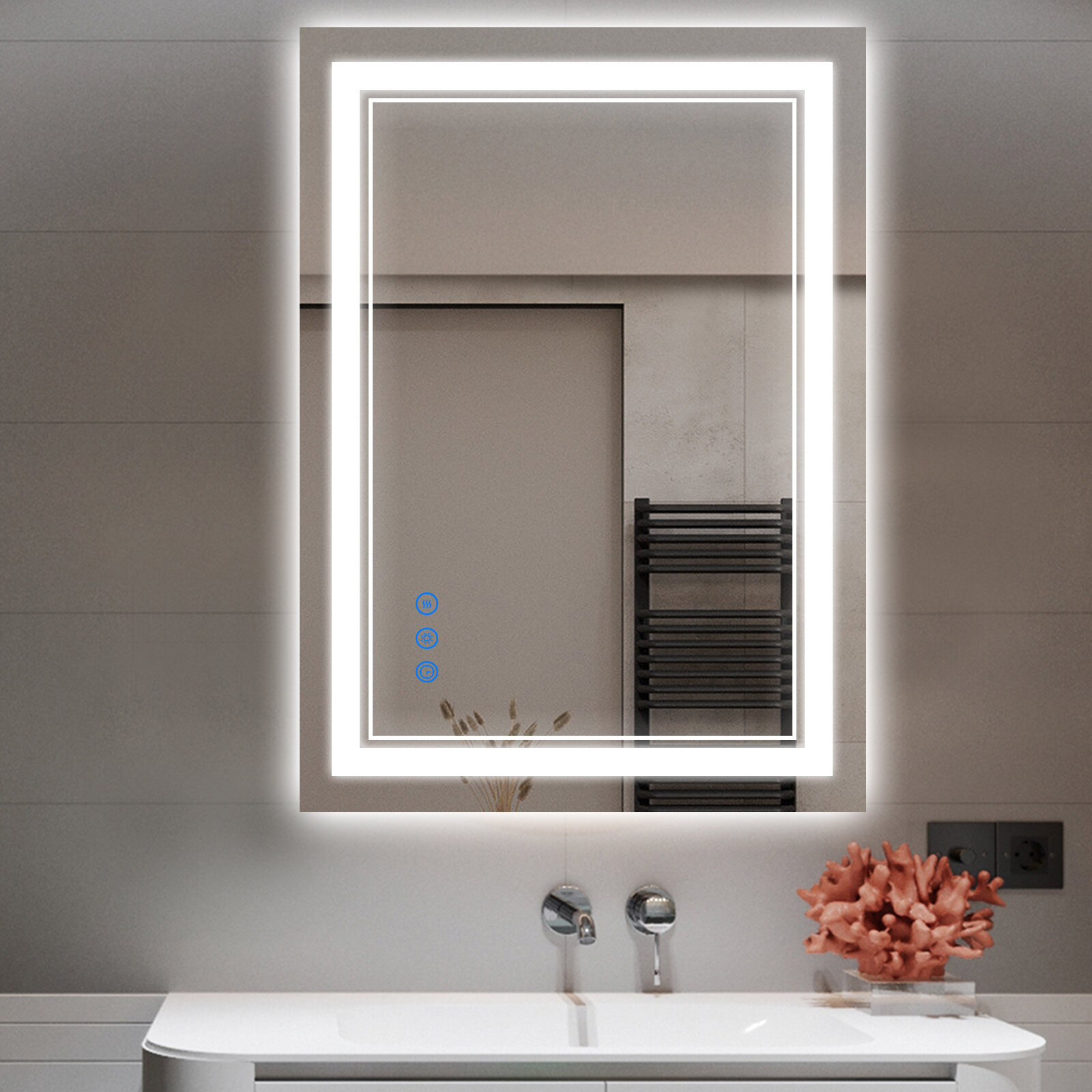 Brayden Studio® Hedwige Timing Function LED Anti-fog Bathroom