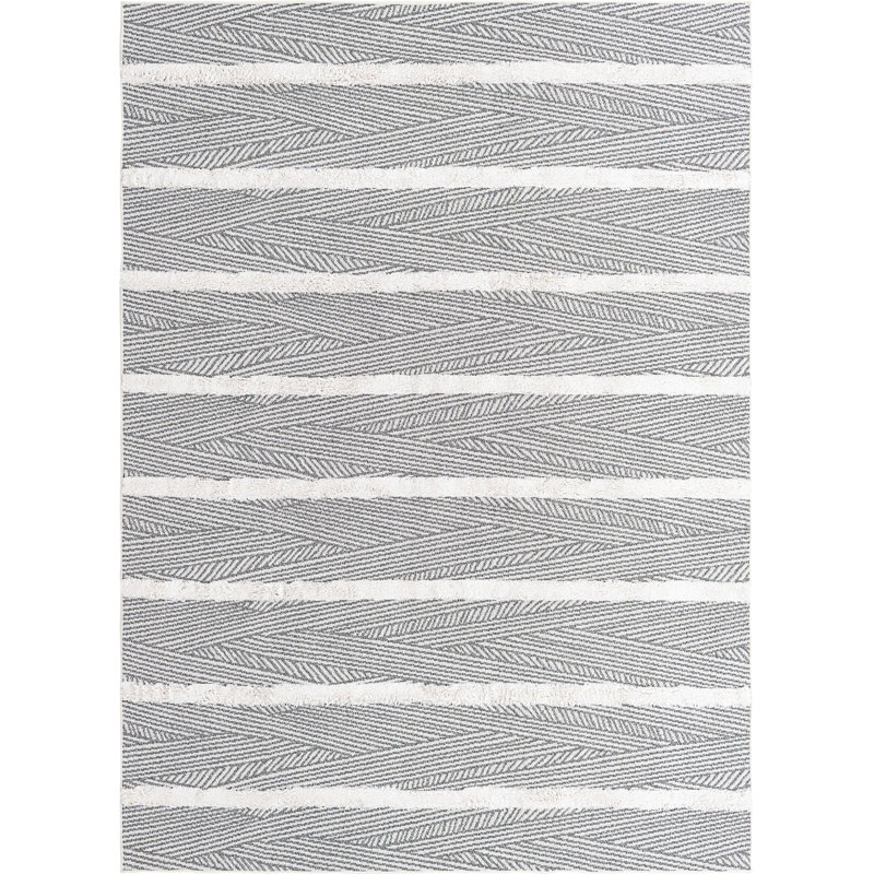 Eiryn Cotton Abstract Indoor Rug, Rectangle 6'4" x 9'