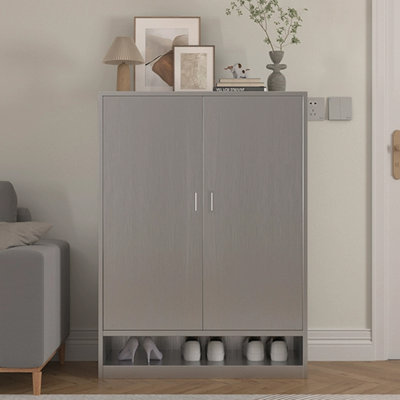 Gray Stainless Steel Shoe Storage