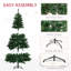 Sapin de Noël artificiel de 6 pi de hauteur avec branches réalistes, 250 lumières DEL blanc chaud et 1000 pointes, vert