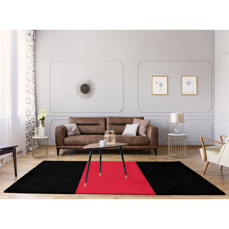 Tapis de zone rouge/noir, Rectangle 8 pi x 10 pi