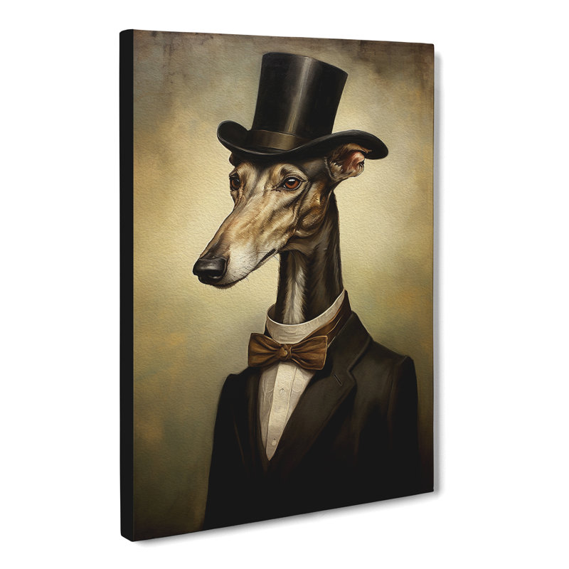 Greyhound Modern Art No.3 - Wrapped Canvas, 76cm H x 50cm W x 3cm D
