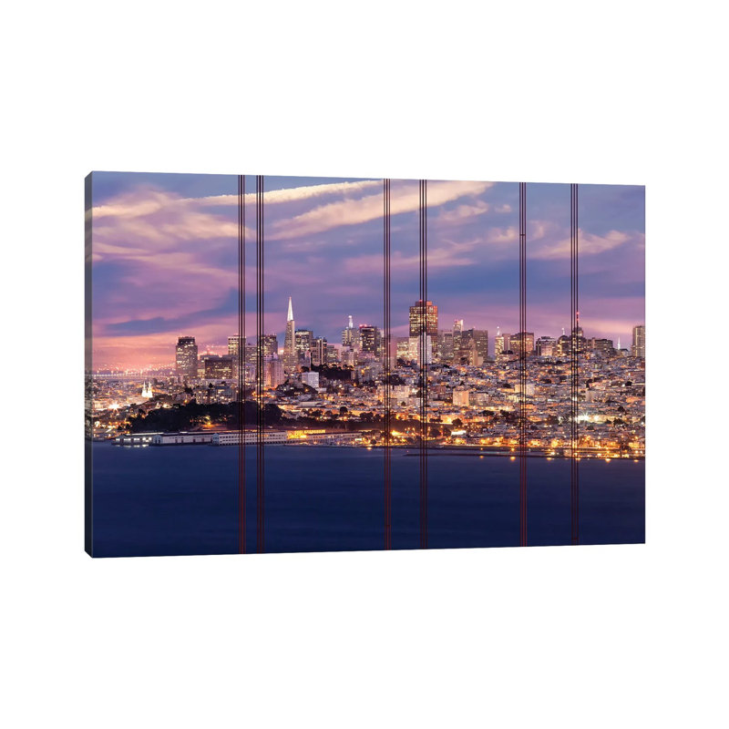 San Francisco Evening Skyline by Melanie Viola - Wrapped Canvas Print, 66.04 cm H x 45.72 cm W x 3.175 cm D