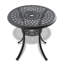 Ensemble de salle à manger 3 pièces en aluminium coulé toutes saisons comprenant 2 chaises pivotantes et une table ronde de 30,71 po avec structure noire