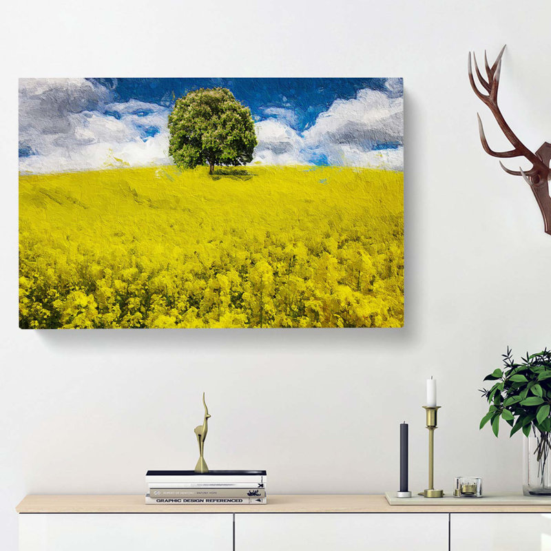 Chestnut Tree in Spring - Wrapped Canvas Painting Print, 40cm H x 60cm W x 3cm D
