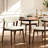 Modern Upholstered Dining Chair, Solid Wood Kitchen Chairs with Padded Seat and Back for Dining Room, Comfortable Design in Beige-1143643992