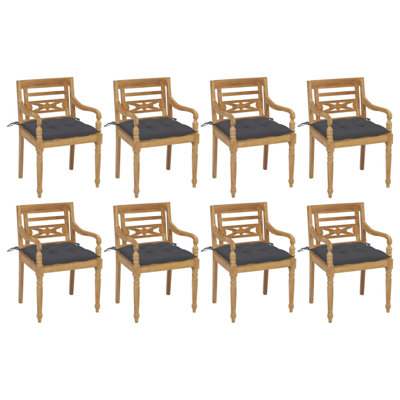 Chaise de terrasse avec coussin Alhuzaifi