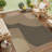 Geometric Striped Jute Area Rug in Black/Brown-173787098