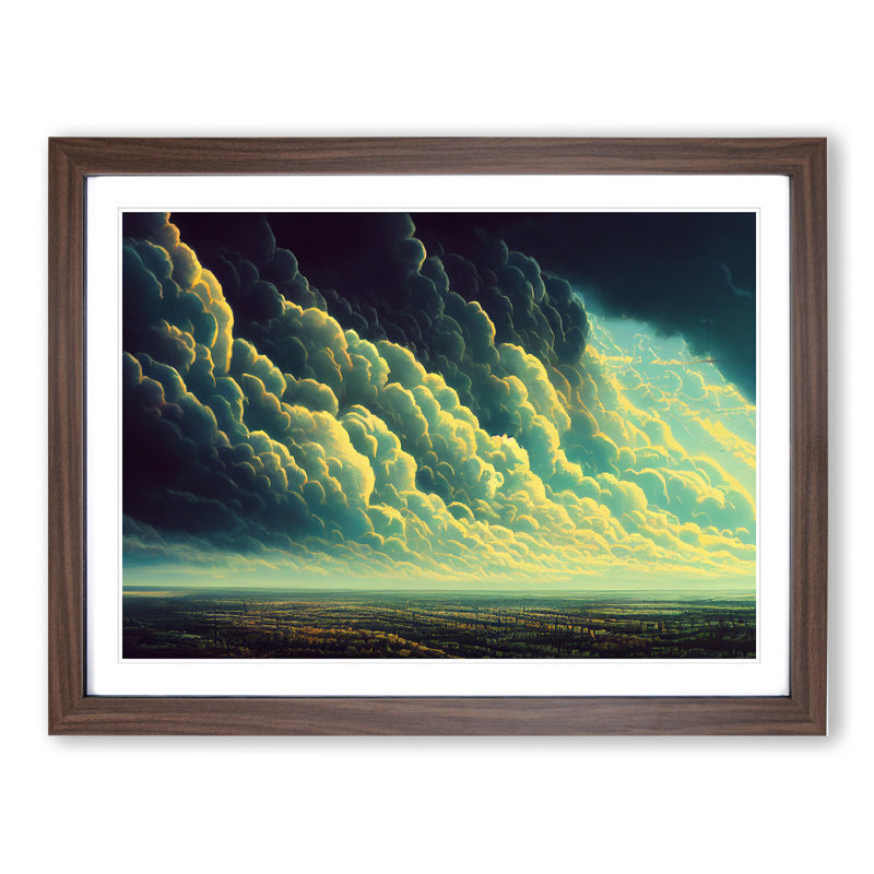 Mood Of The Cloud - Framed Print, 25cm H x 34cm W x 2cm D, Brown Framed