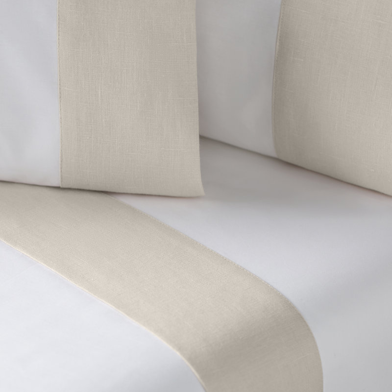 Mandalay Cuff 200 Thread Count 100% Cotton Pillowcase, Linen, King