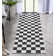 Kehr Geometric Machine Woven Polyester Area Rug in Black