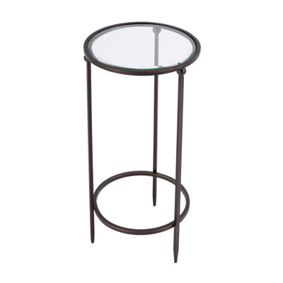 11" Glass End Table