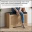 Banc rembourré avec rangement à double porte-132948192