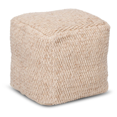 SantaCruz Upholstered Wool Ottoman