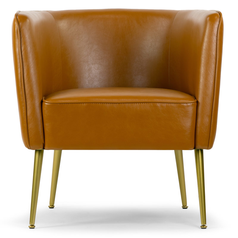 Gothurd Faux Leather Armchair, Cappuccino Faux Leather