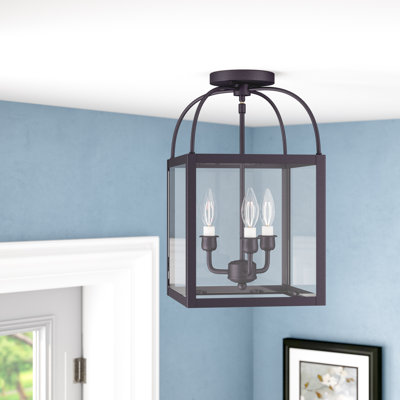 Luminaire suspendu carré à 3 lumières Amores