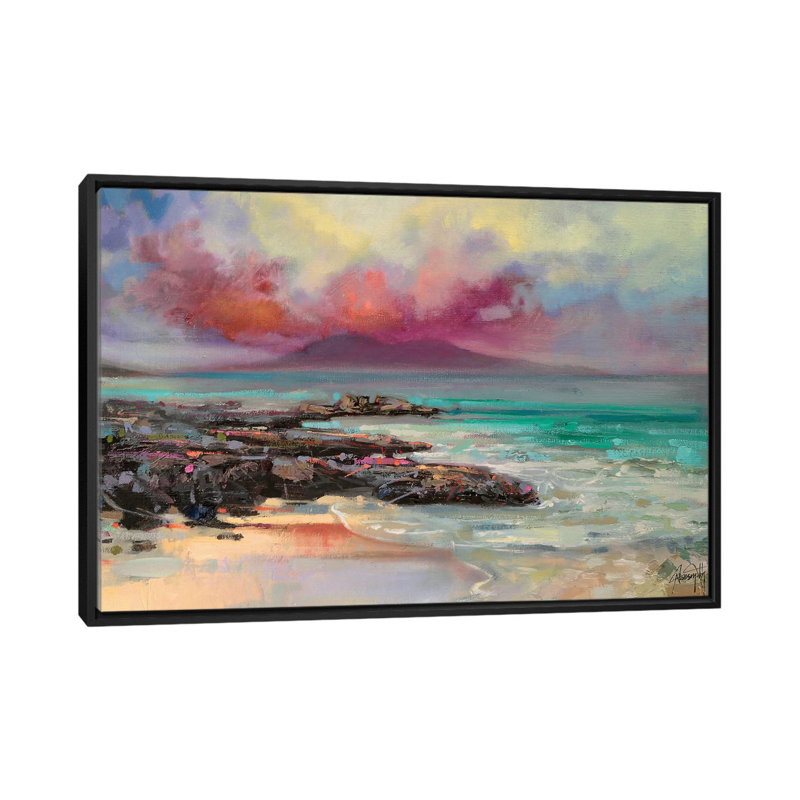 «Harris Rocks», reproduction de photo, H 18 po x l 26 po x P 1,5 po, Toile avec cadre noir