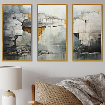 «Waterfall Cliff Adventure IV - Waterfall», ensemble d'art mural sur toile