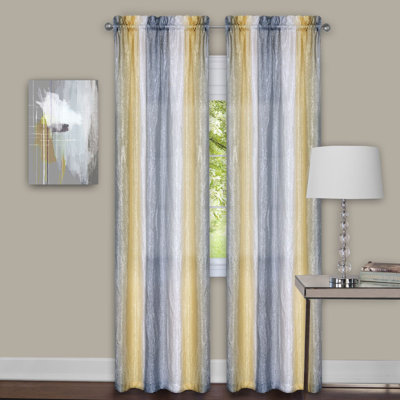 Panneaux de rideaux semi-transparents avec passe-tringle abstract Betts