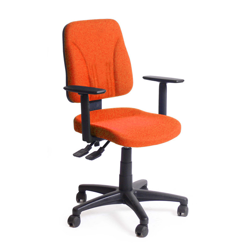 Office Chair, Adjustable Armrests, Orange