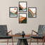 Ensemble de 4 impressions de décorations murales encadrées sur papier, 4 pièces-93012641-93012643