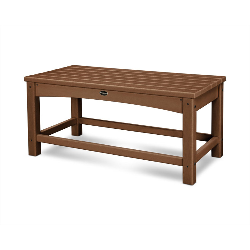 POLYWOOD Club Coffee Table, Teak