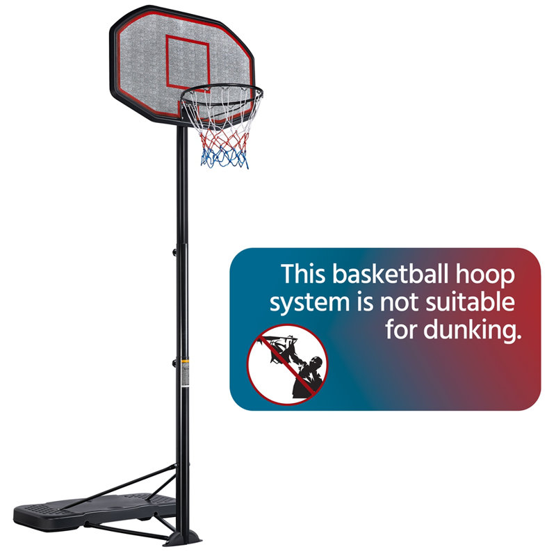 Yaheetech Adjustable Height Portable Full-Size Basketball Hoop