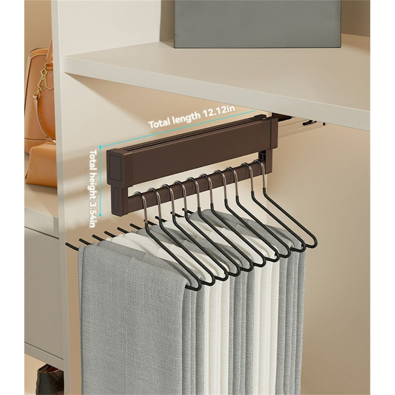 Premium Aluminum Extendable Trouser Rack With Slide Rail