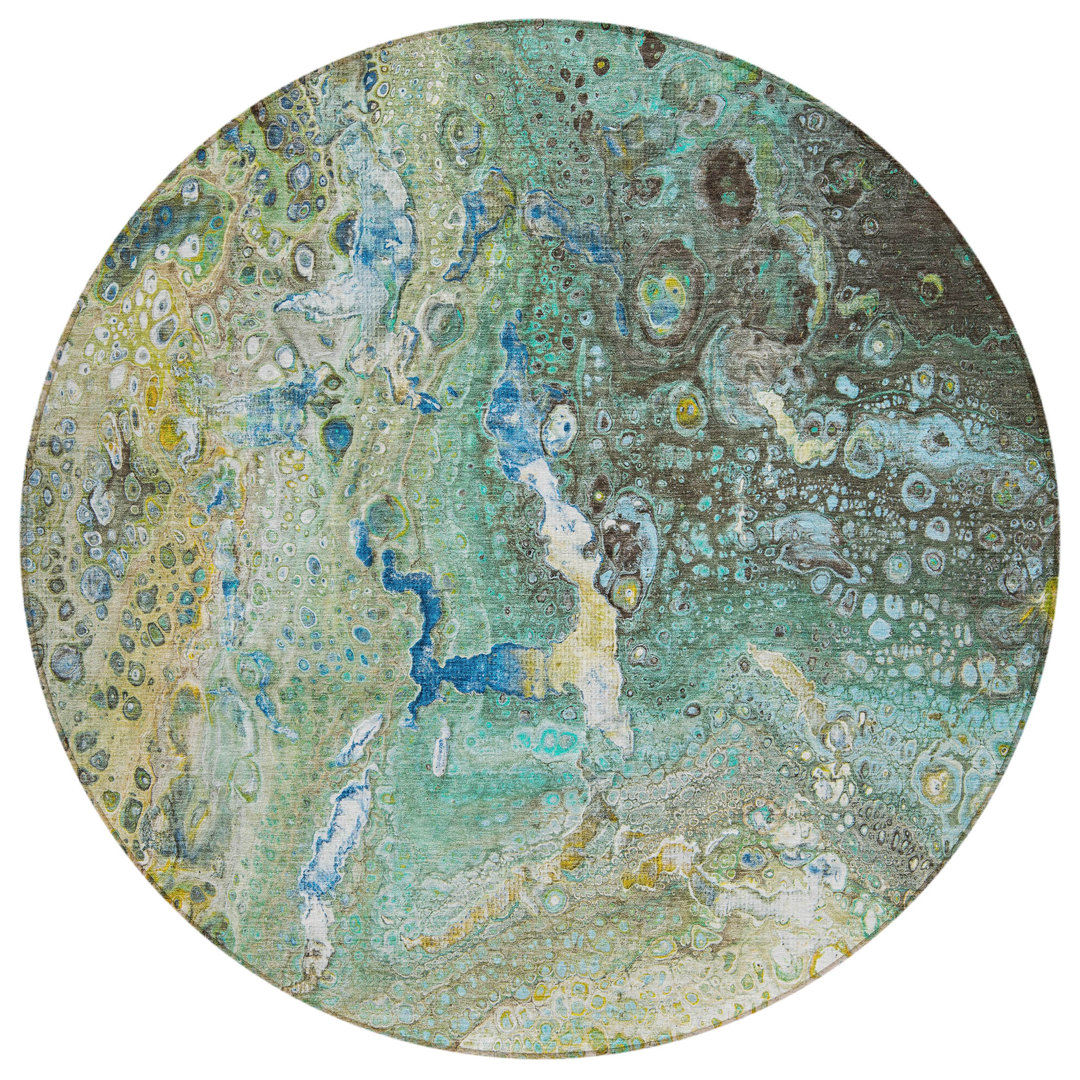 Fayme Washable Abstract Indoor / Outdoor Rug Bungalow Rose Rug 