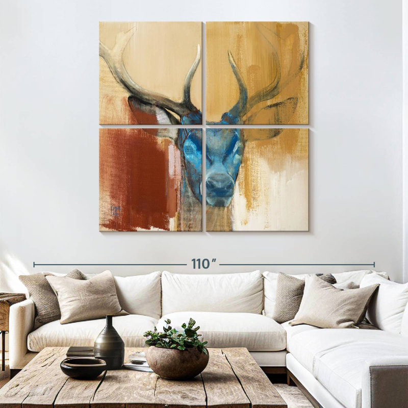 Jeune cerf Brampt Mask, H 74 po x l 74 po