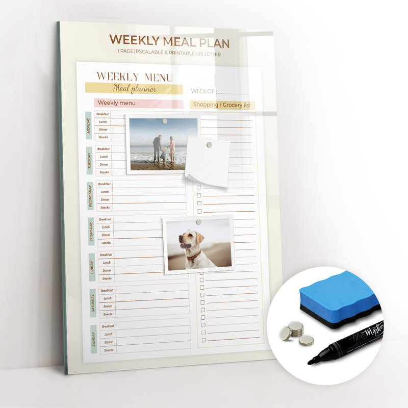 Magnetic Glass Dry Erase Board