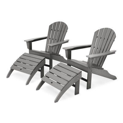 POLYWOOD South Beach 4-Piece Adirondack Set by POLYWOOD