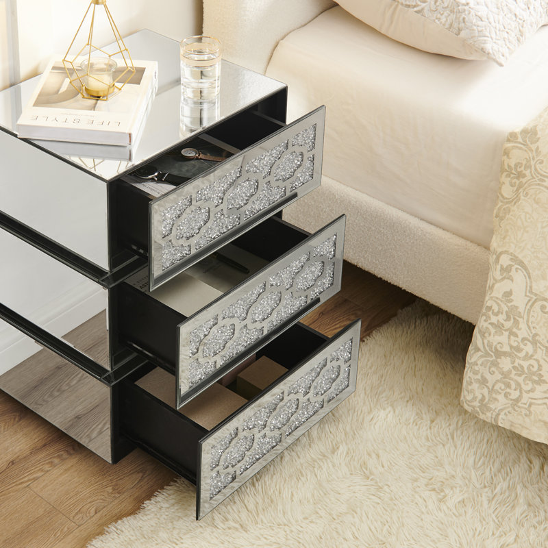 Table de chevet avec miroir