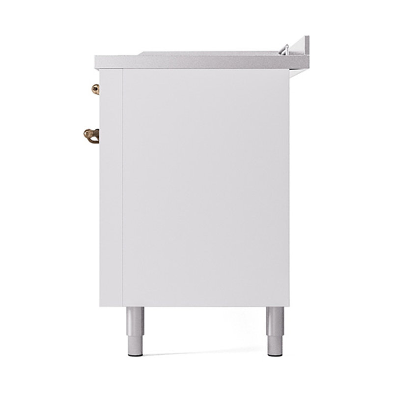 Cuisinière ILVE Nostalgie II Série 60 po à double combustible avec 7 brûleurs scellés, plaque de cuisson, table française (gaz naturel, porte pleine)