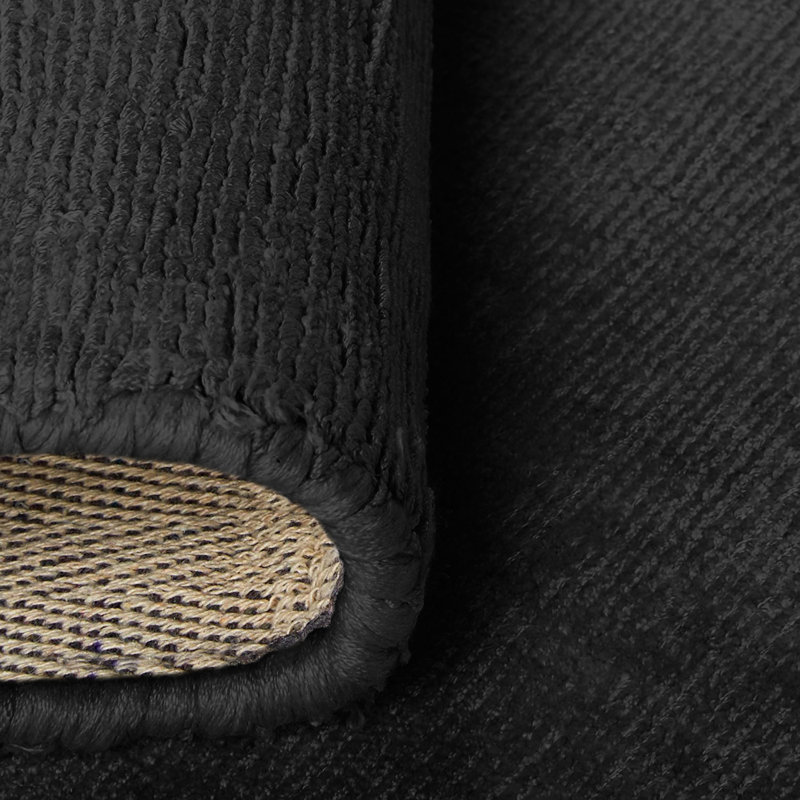 Tapis gris foncé / gris anthracite touffeté à la main Bargale, Rectangle 5 pi x 7 pi