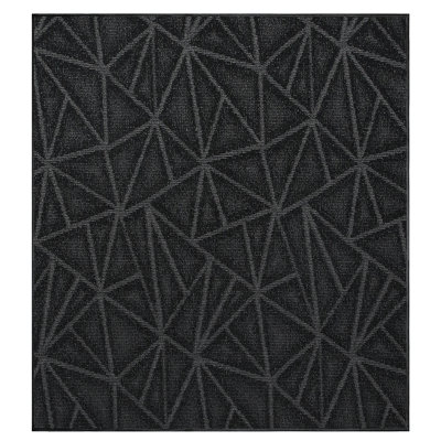 Tapis raffiné à imprimé raffiné noir