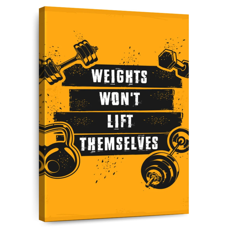 Tergel Weightlifting Quote, 12" H x 8" W