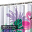 Rideau de douche imperméable flamant rose avec 12 crochets-147834818