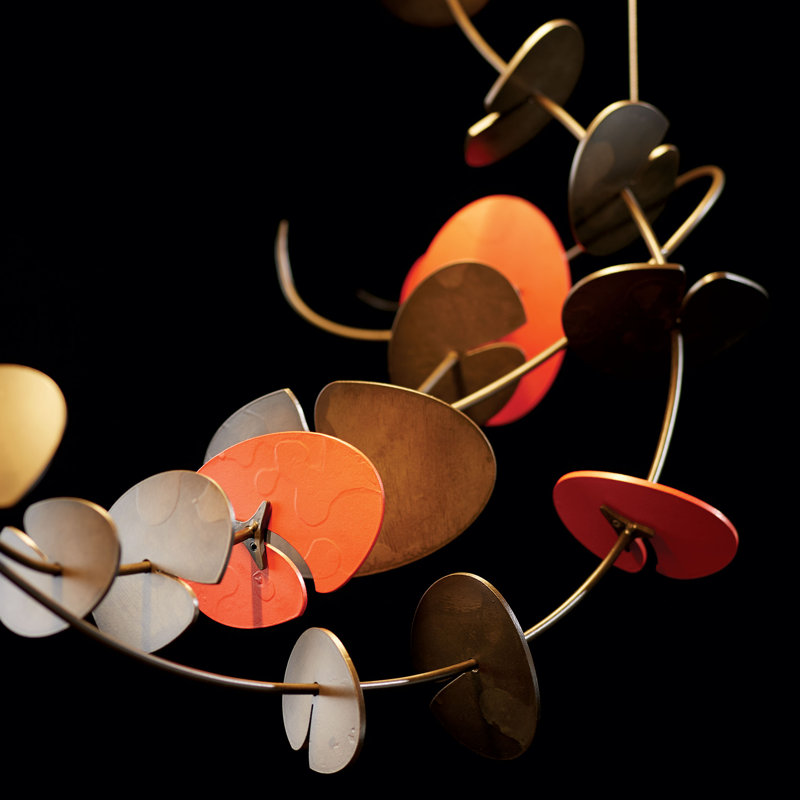 Lily 1 - Light Pendant, Dark Smoke, Soft Gold