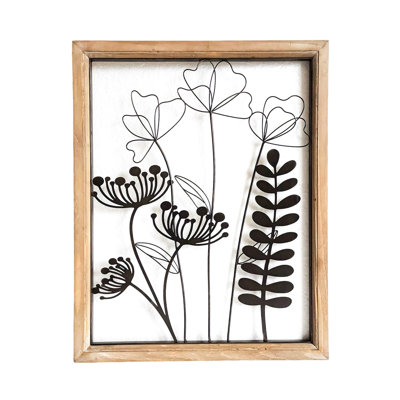 VIP Wood White Wired Flower Frame