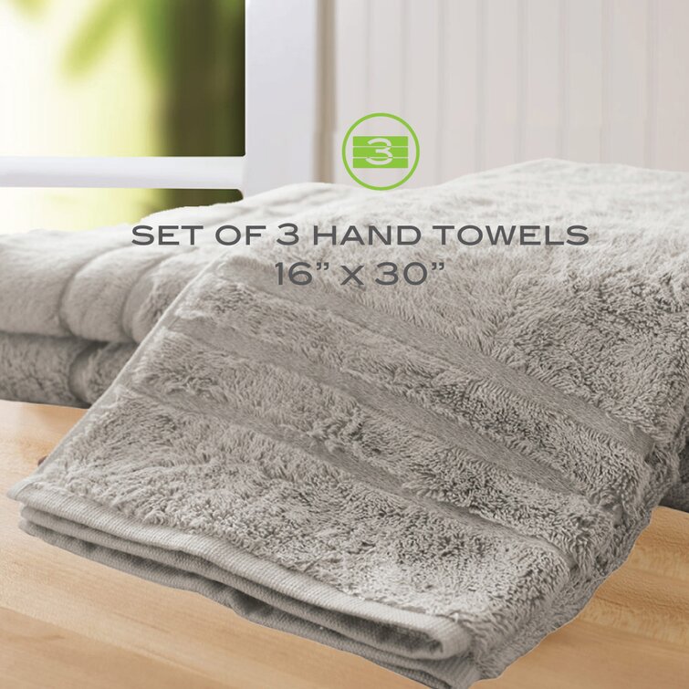 Cariloha Bamboo Bath Towel 3-Piece Set - Harbor Gray