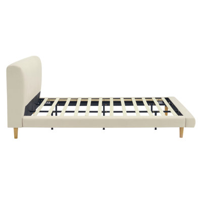 Lit plateforme tapissier Elliot Mid-Century