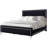 Holtzclaw Polyester Fabric Queen Panel Bed, Ebony-128583140