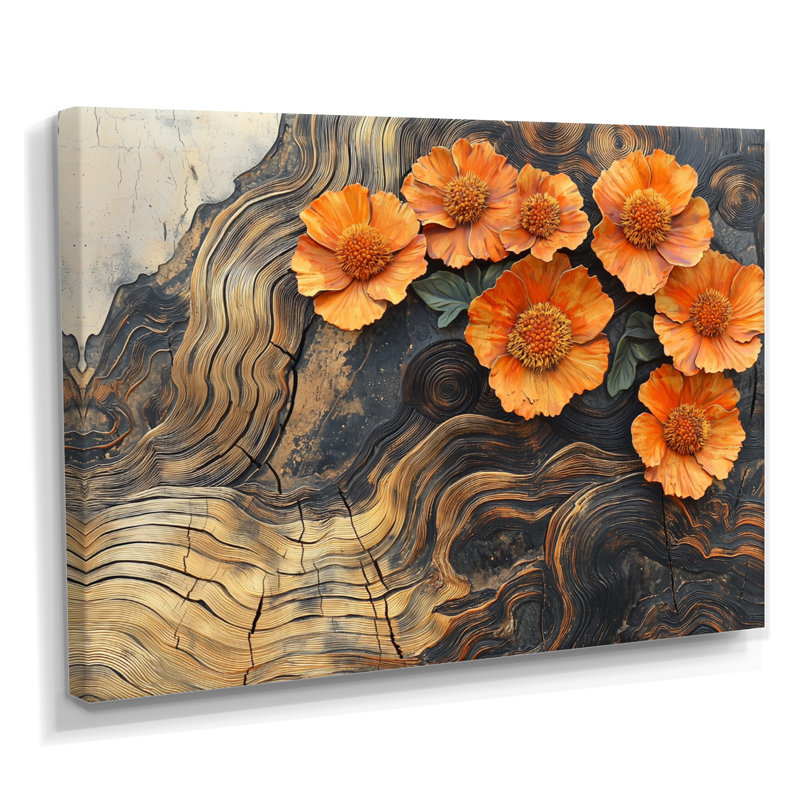 Ihno - Floral Wall Art, H 30 po x l 40 po, Toile tendue, Ne s’applique pas