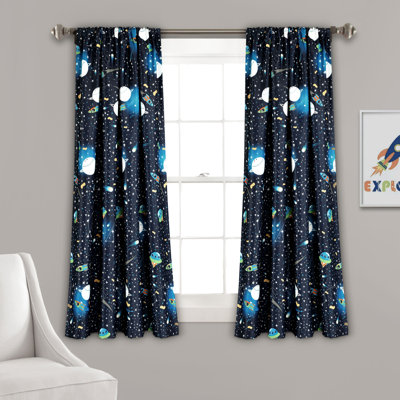 Universe Room Darkening Curtain Pair