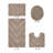 Hugo Premium 100% Cotton 2370 GSM 4-Piece Tufted Bath Rug Set with Non-Slip Spray Latex Backing, OEKO-TEX® Certified, Super Absorbent & Machine Washable, Beige-311034144-288509098