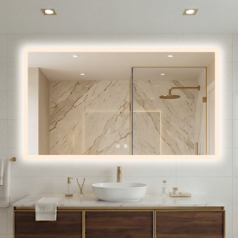 Backlit Led Wall Mirror, 70 cm H x 120 cm W